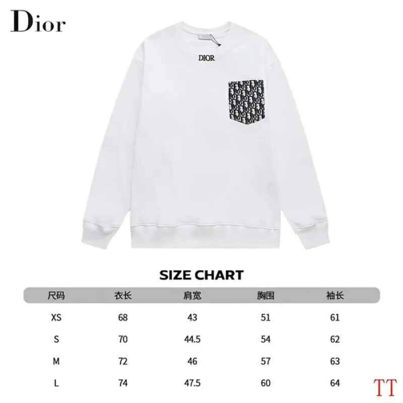 christian dior sweatshirt manches longues pour unisexe s_12411474